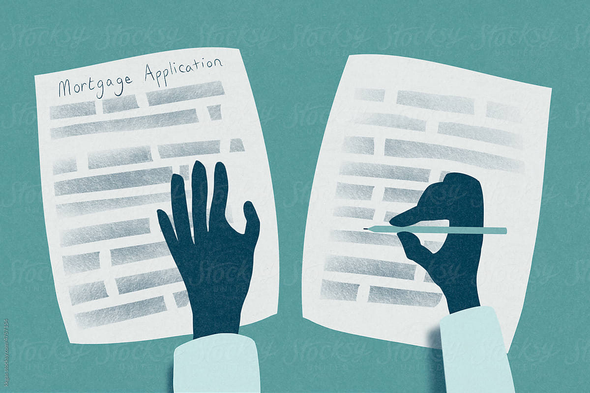 Applying for a mortgage illustration