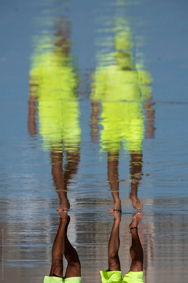 Reflections on the beach