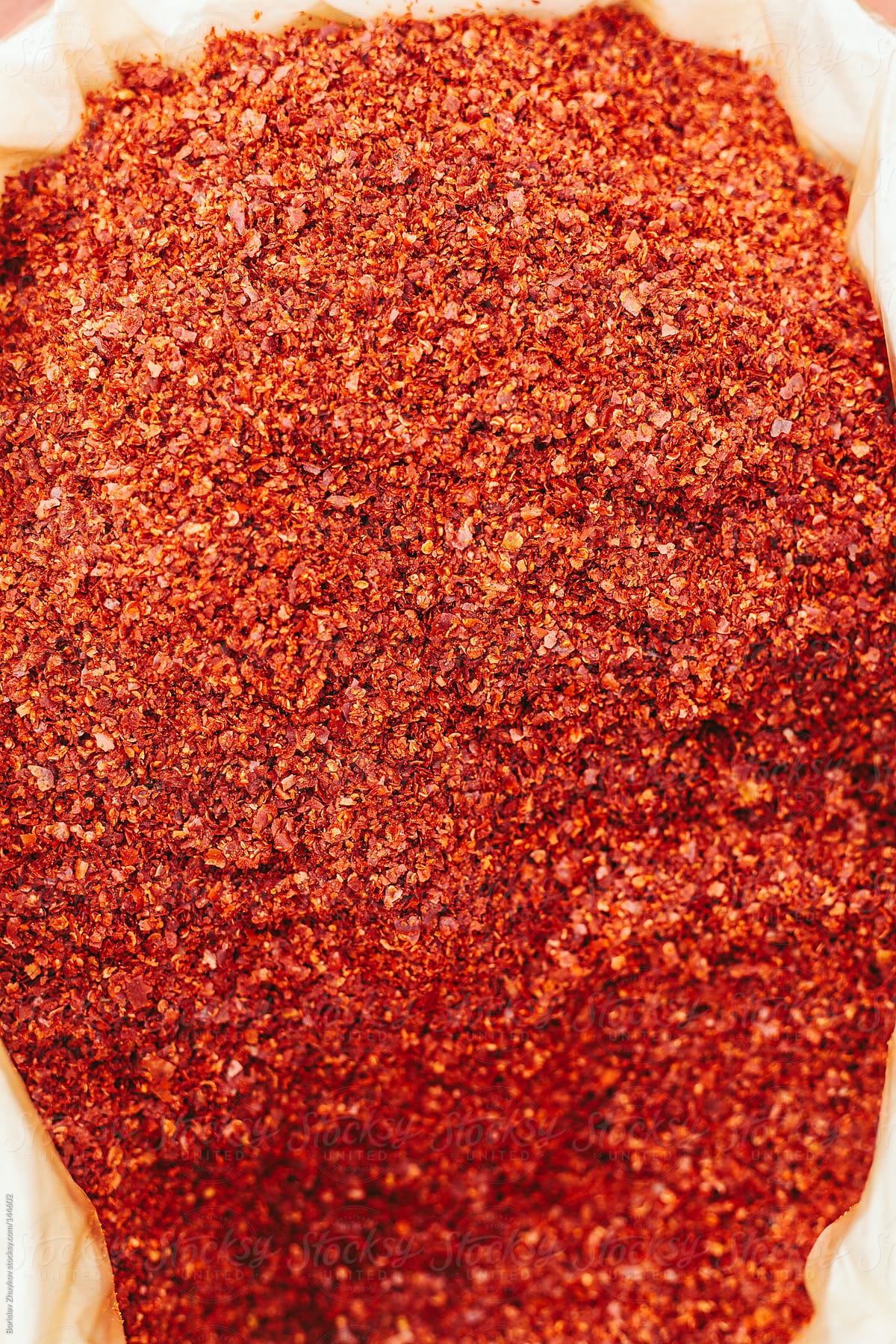 Red hot chili pepper spice on the market