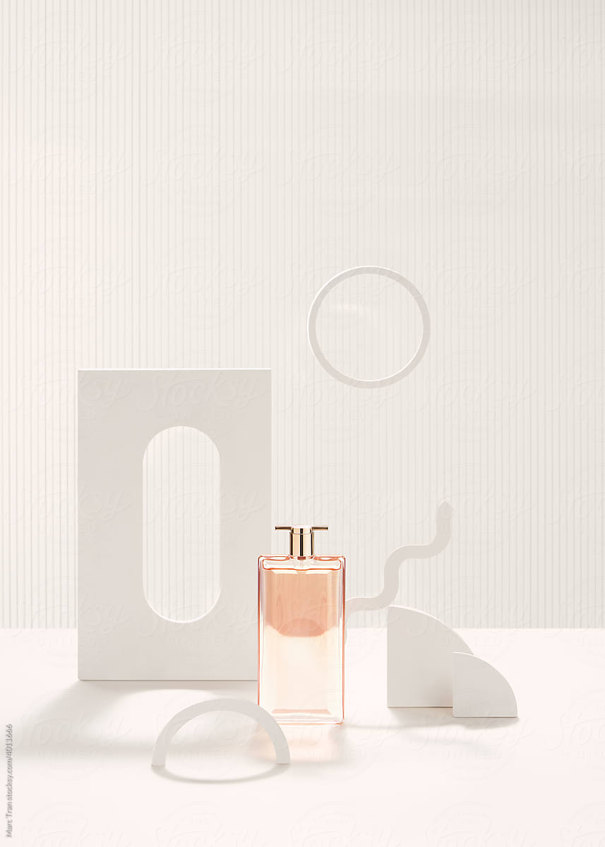 Luxury trendy perfume bottle.