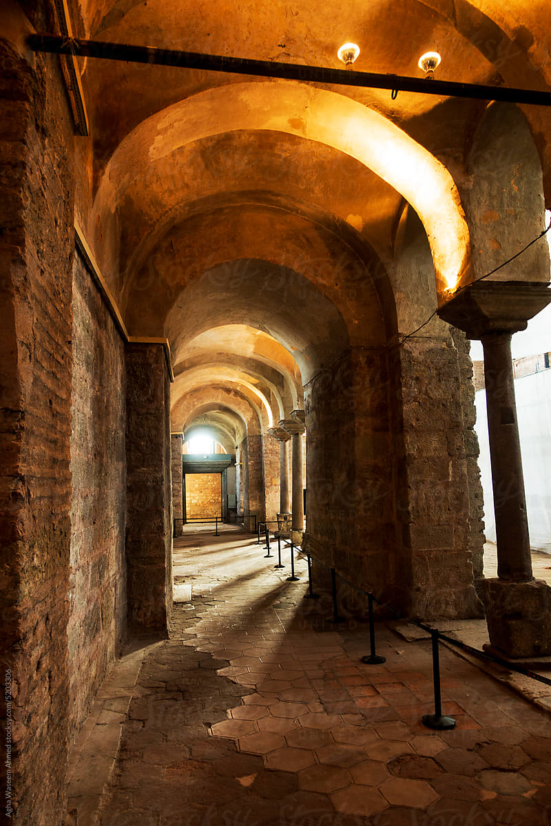 A corridor inside Hagia Irena , Topkapi Palace Istanbul