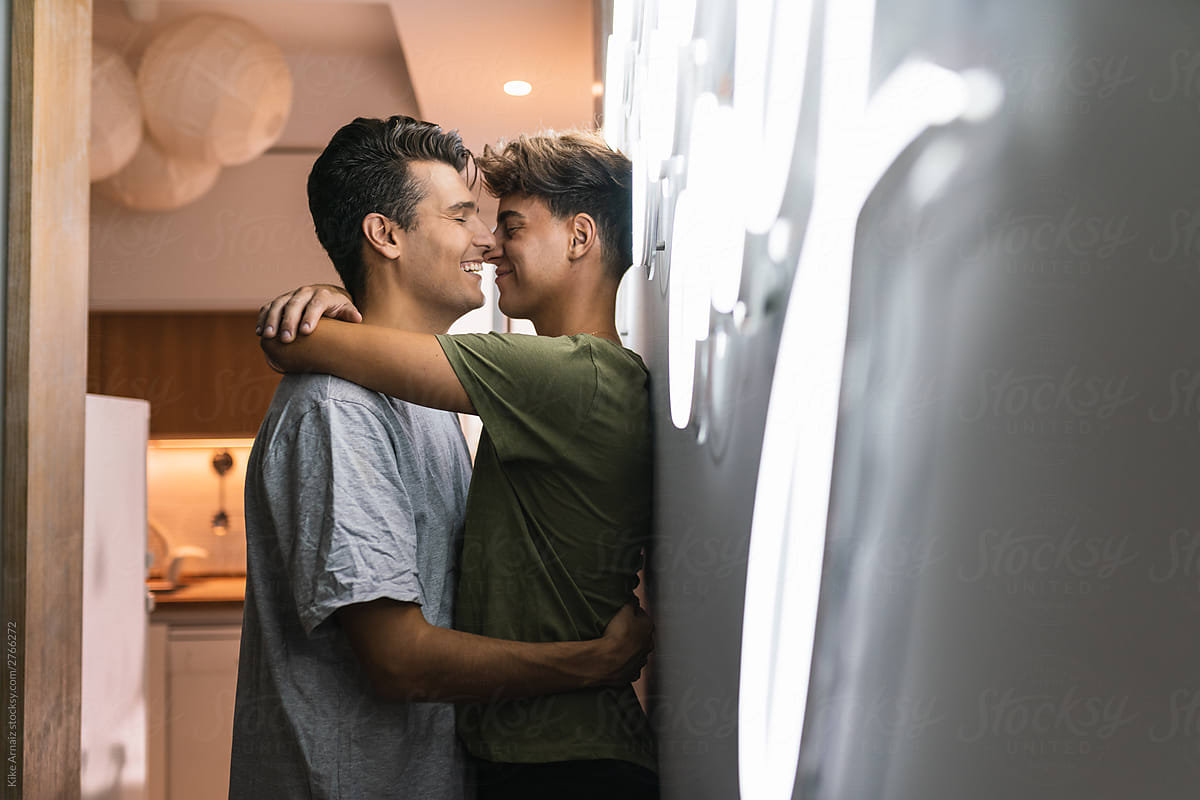 Gay Male Couple Face To Face By Stocksy Contributor Kike Arnaiz Stocksy