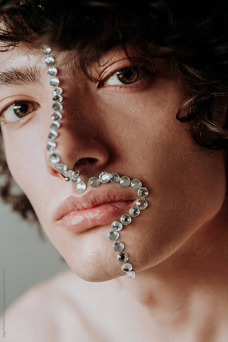 jewels on face