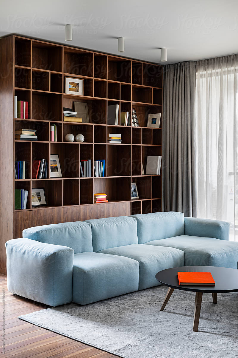 Contemporary interior design of living room