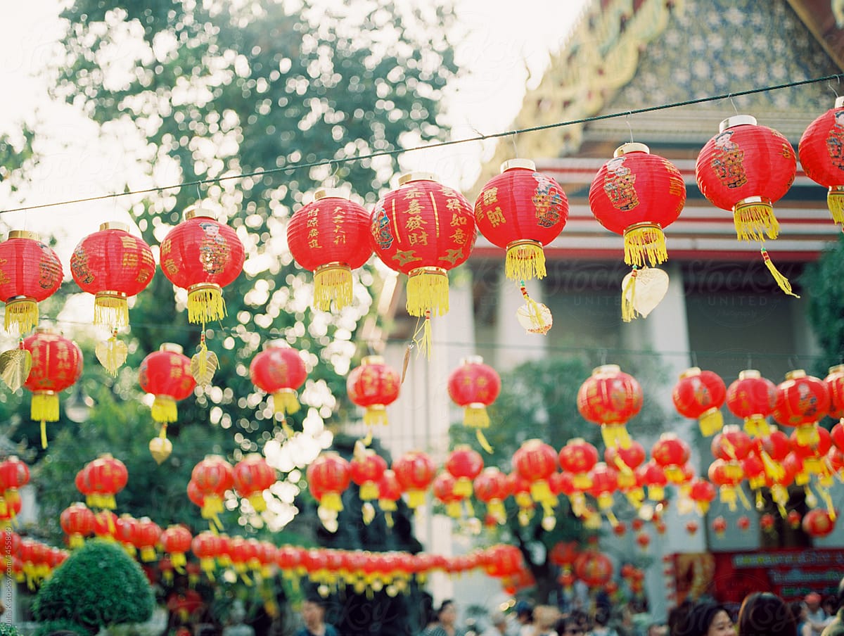 Chinese lanterns on a street