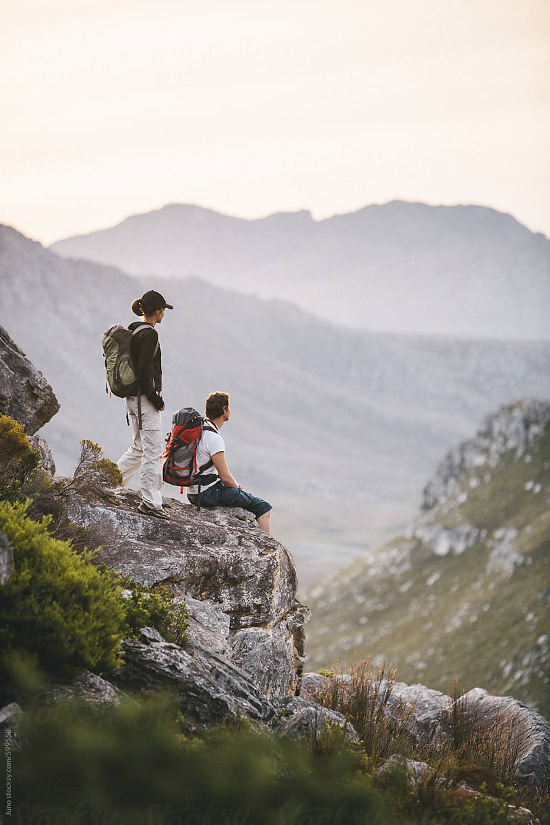 Hiking Couple In Nature By Stocksy Contributor Juno Stocksy