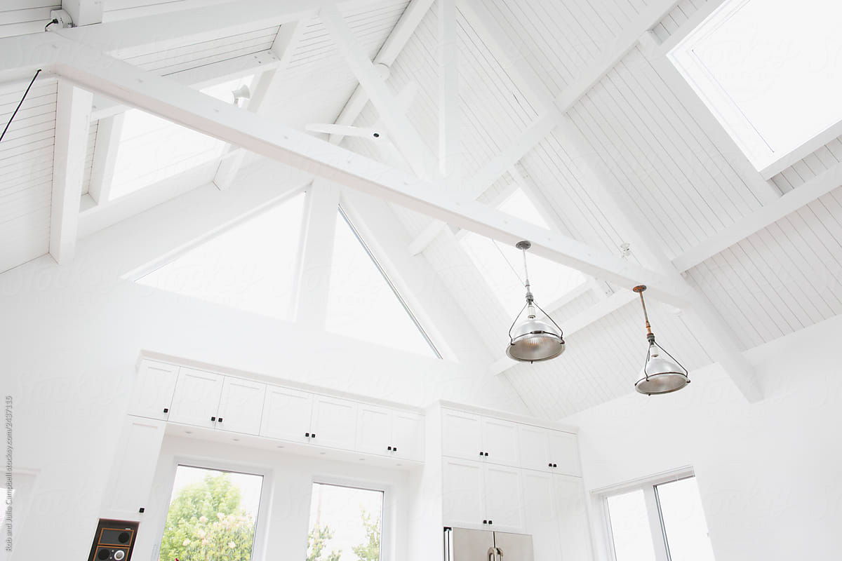 Clean, modern design house ceiling
