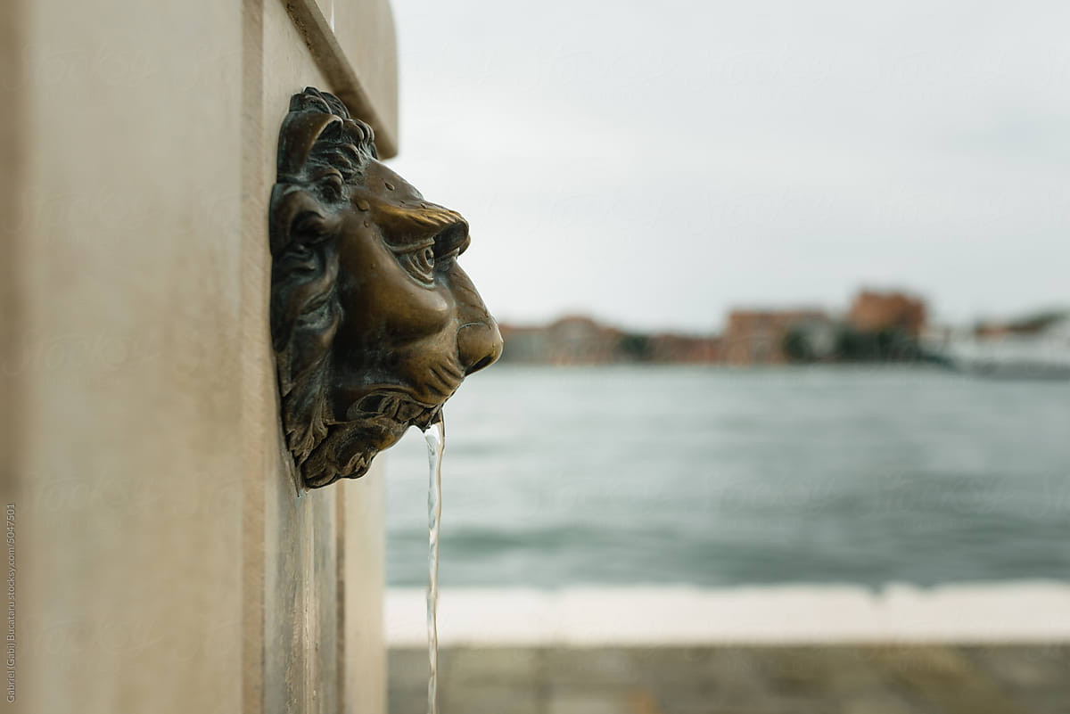 Water fountain in Venice, italy