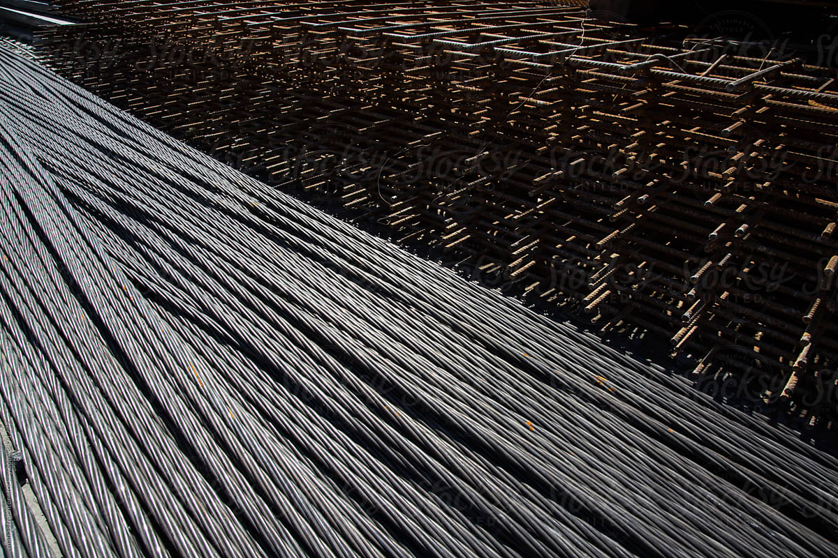 Metal Rods Laying at Construction Site