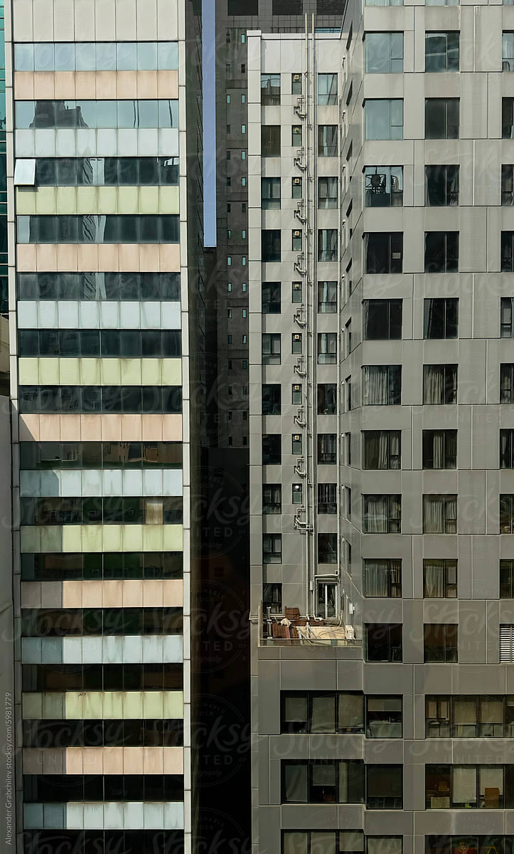 City Contrast: Glass and Concrete