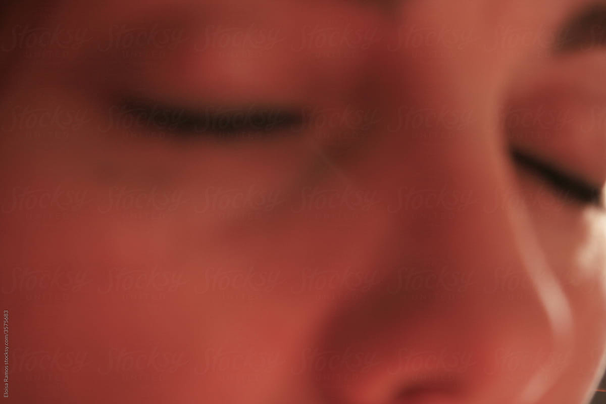 Motion blurred woman eyes portrait