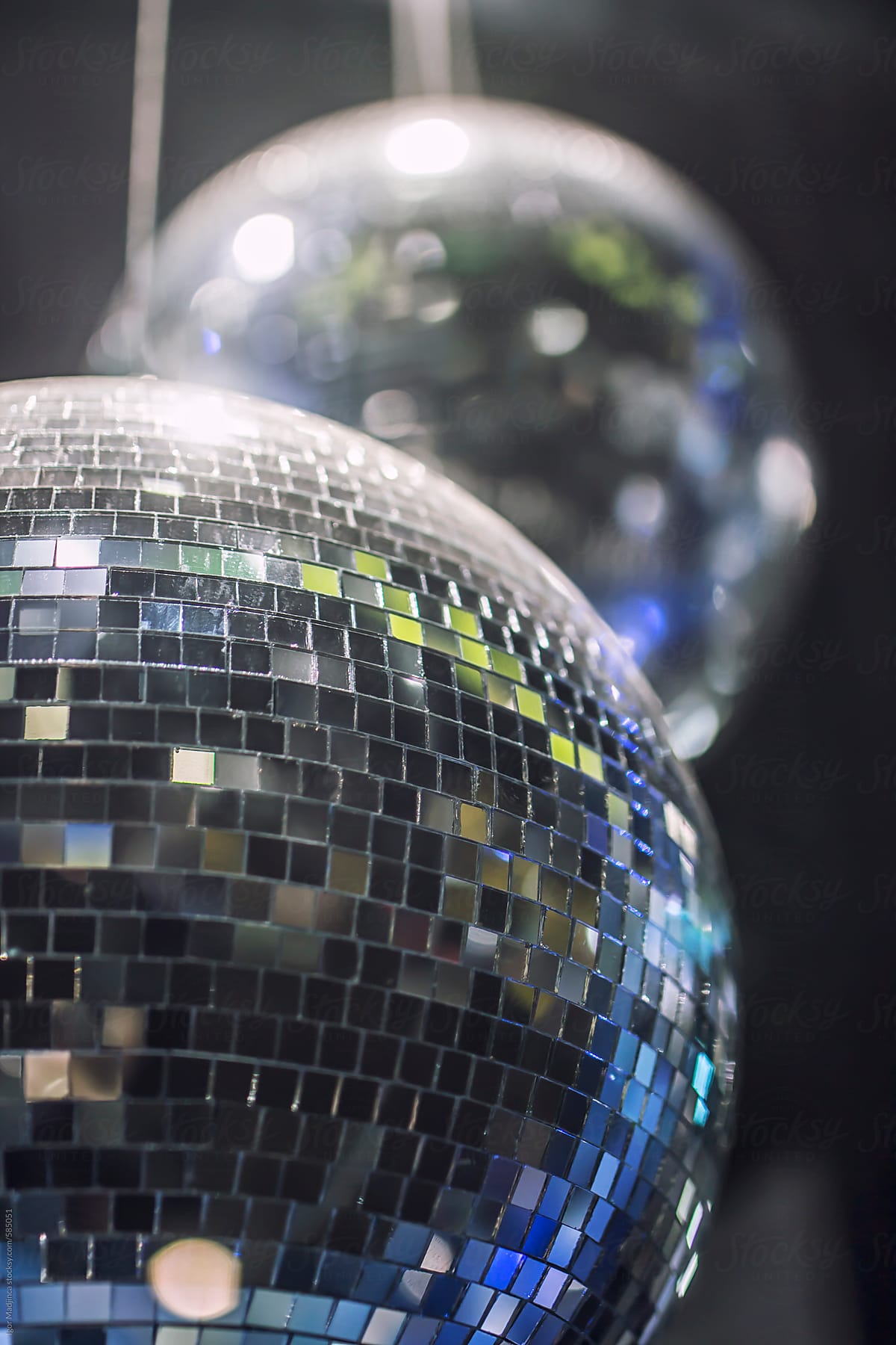 disco ball in the club atmosphere