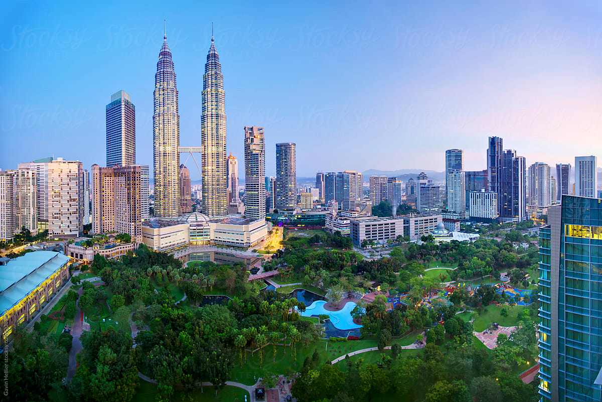 Kuala Lumpur, city skyline at dusk