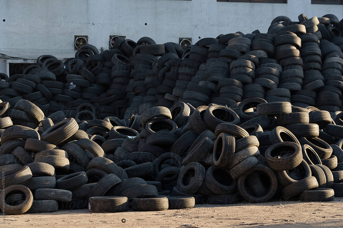 Waste car tire recycling