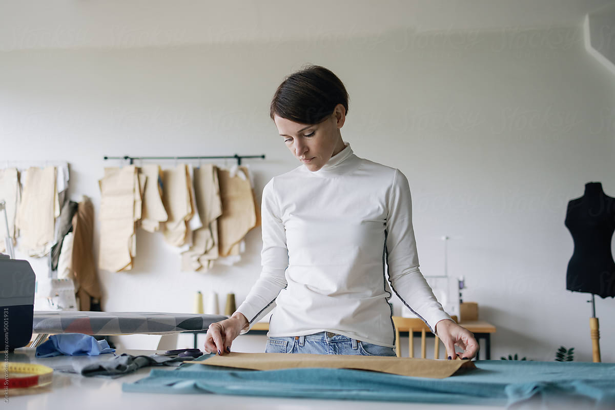 Businesswoman atelier tailoring