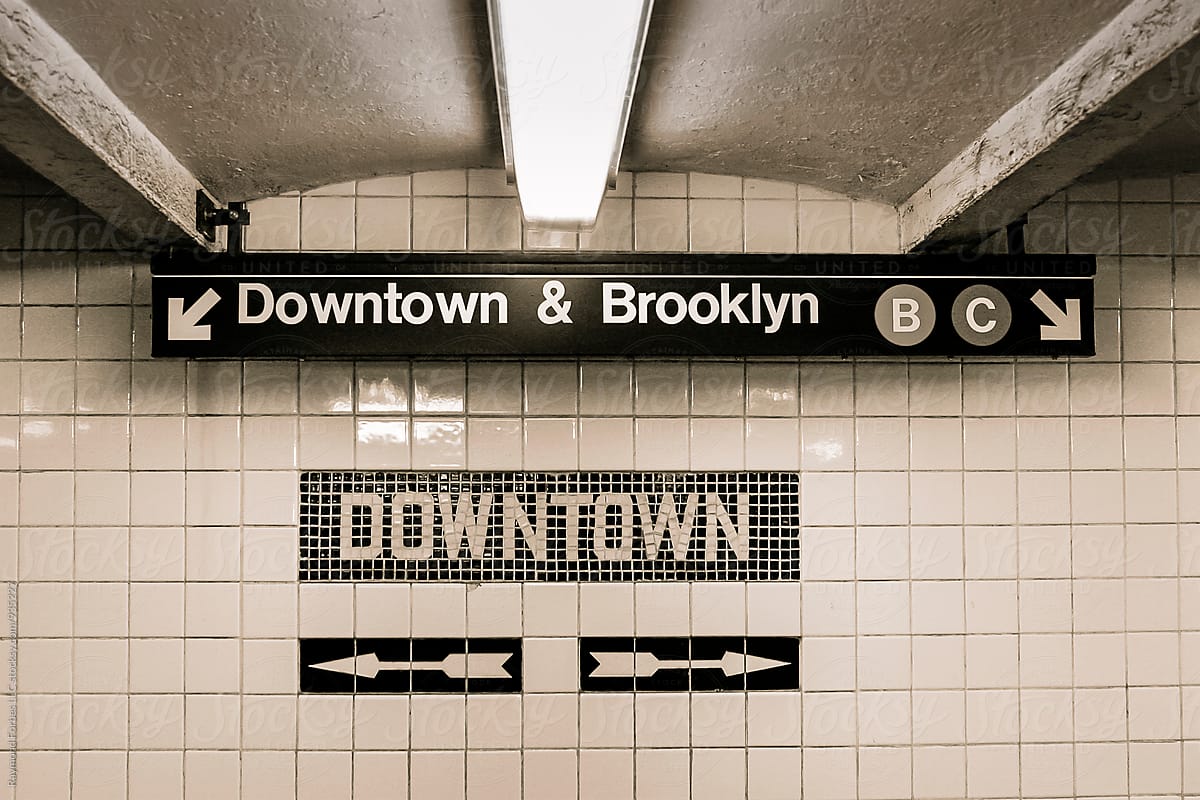 Downtown Brooklyn Subway Sign in New York City