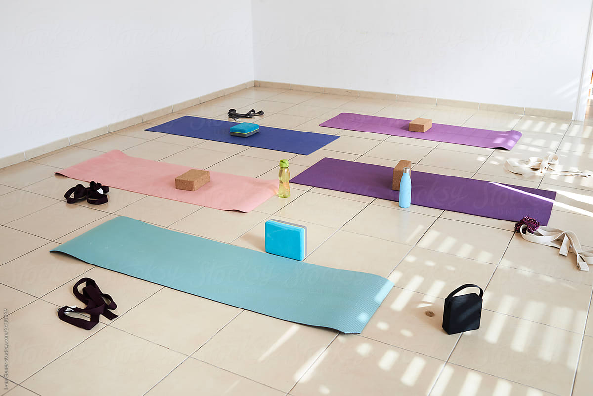 Yoga room with equipment.