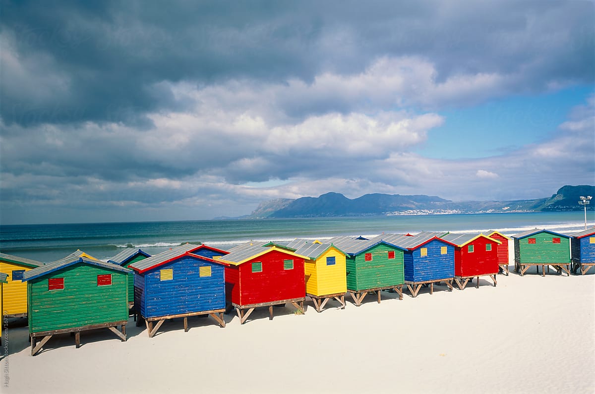 Muizenberg Beach Huts. South Africa