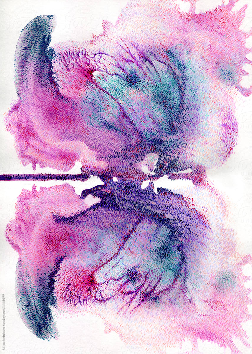 Pink violet abstract background - bright beautiful drawing