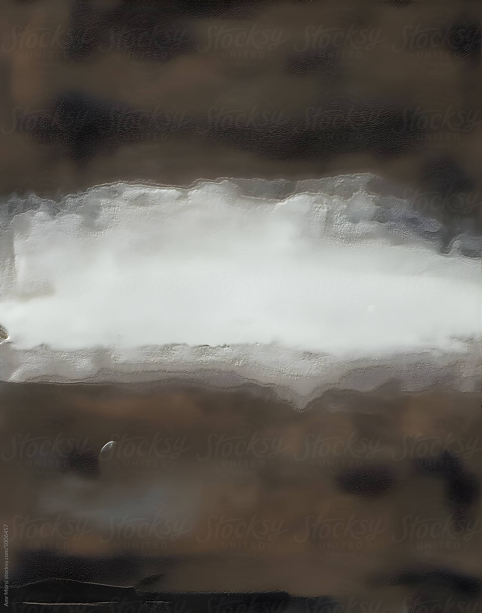 a painting of a brown and white sky, single color, white fog painting