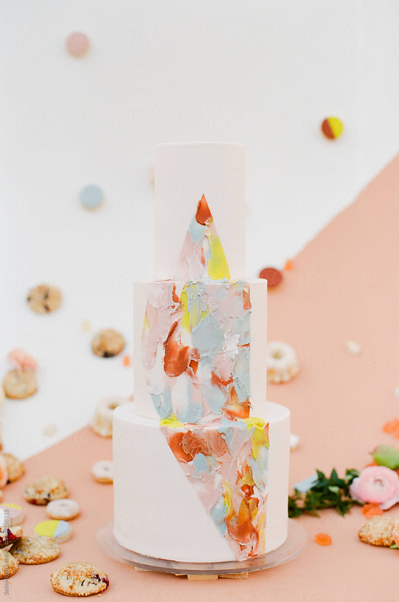 Bright Summery Wedding Cake