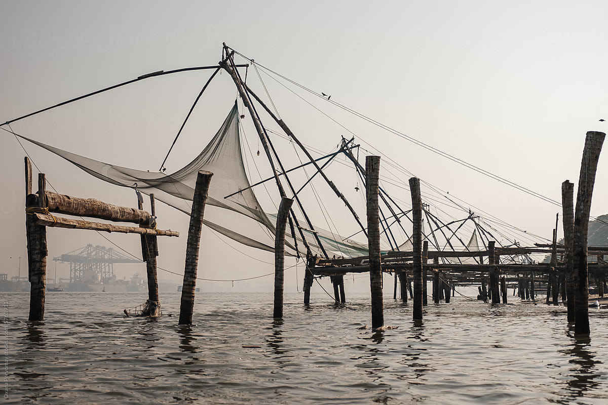 Fishing nets in morning