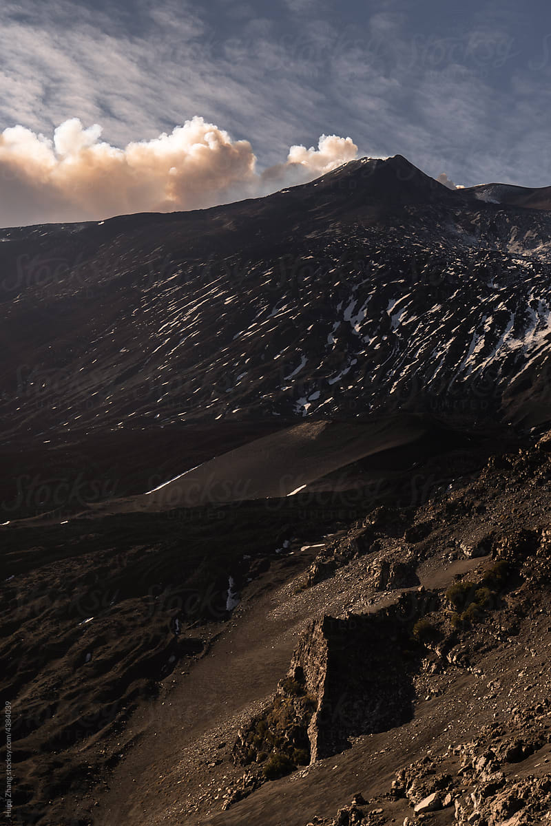 Eruption of lava from Mount Etna