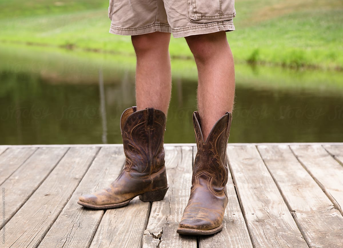 cowboy boots with shorts men