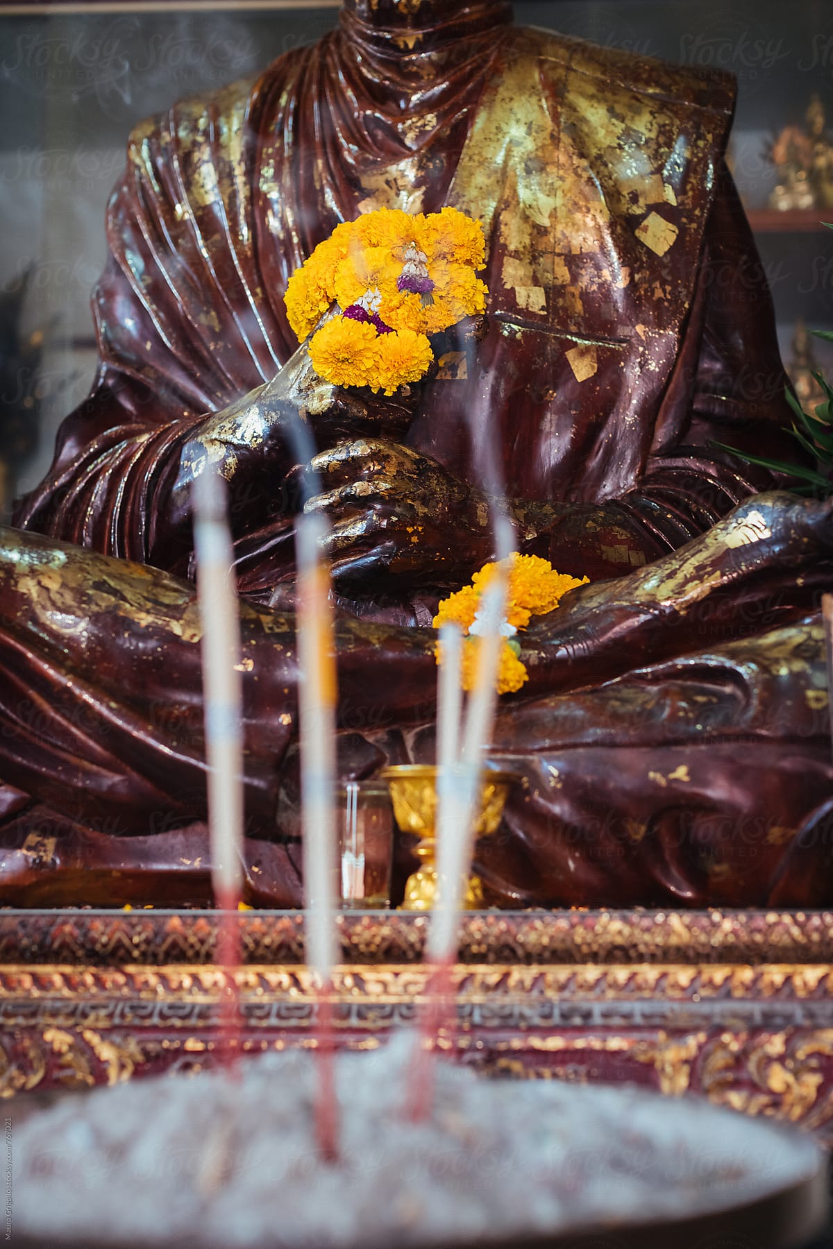 Statue inside a Temple in Thailand.