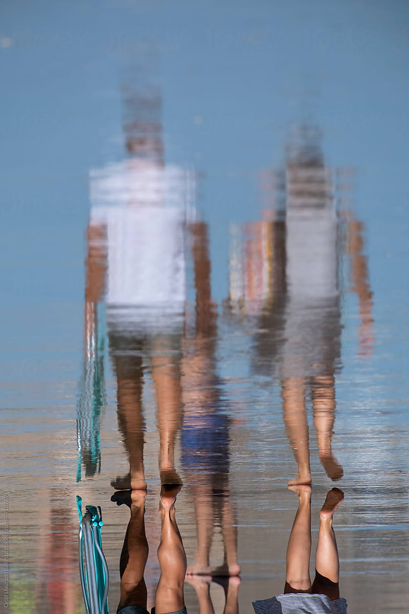 Reflections on the beach