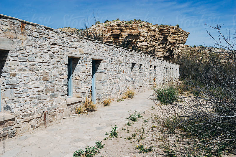 Abandoned stone building in the desert
