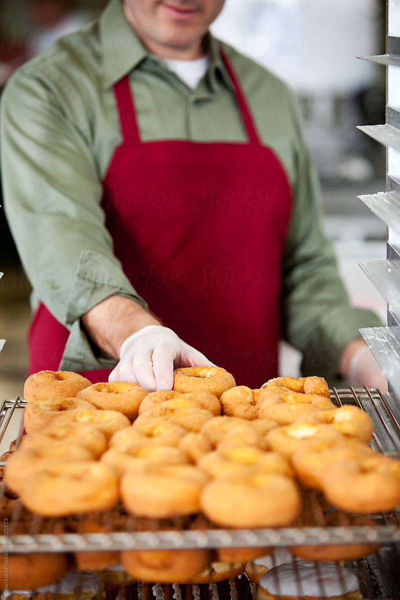 Bakery: Tray Full of Fresh Donuts
