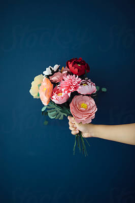 Wrapping Paper Flowers Bouquet by Stocksy Contributor Alita
