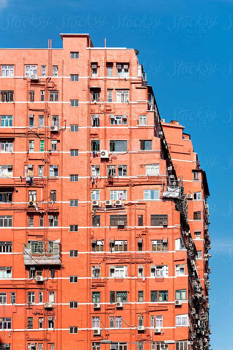 Residential building exterior in Hong Kong