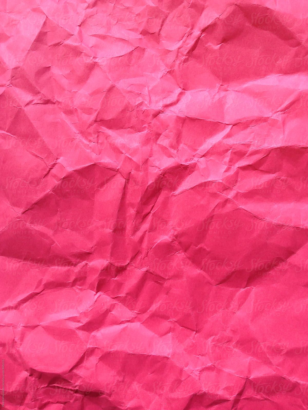 Close Up Of Crumpled Piece Of Construction Paper by Stocksy