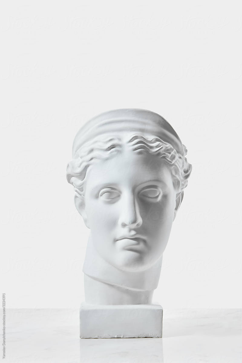 Gypsum statue of Artemis goddess.