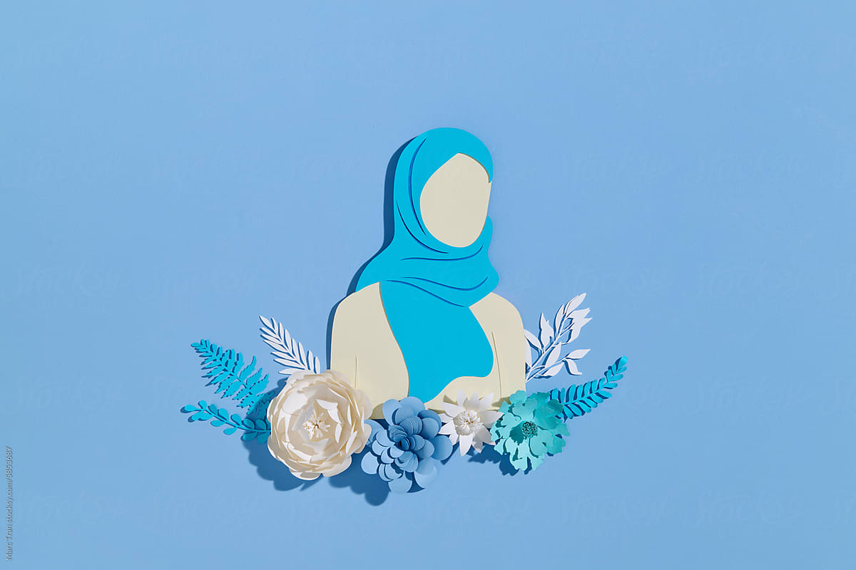 Happy Women\'s Day Concept With Muslim Young Girl Character