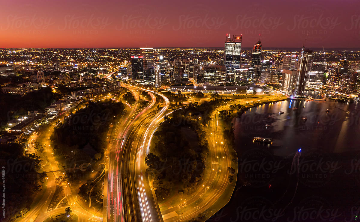 Aerial of Perth City