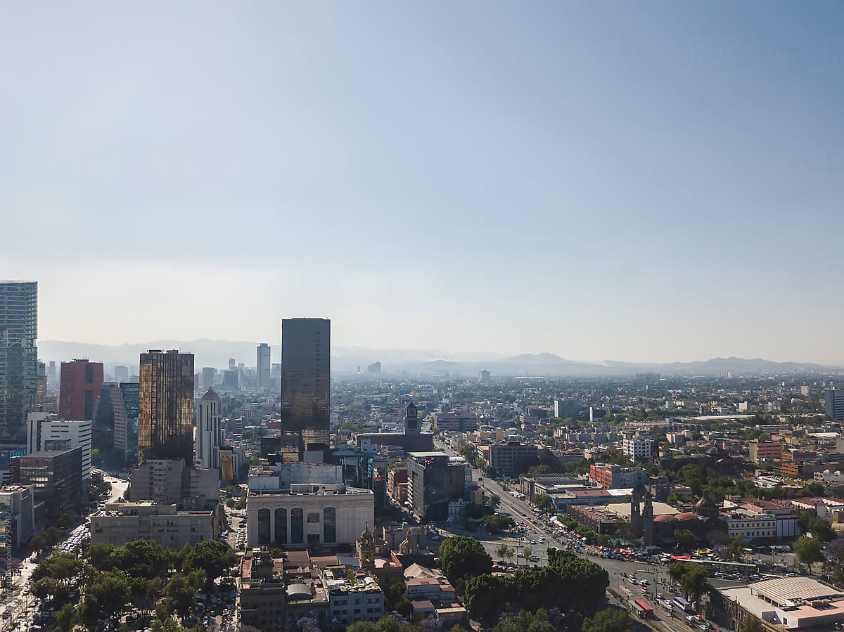 Cityscape of Mexico city downtown