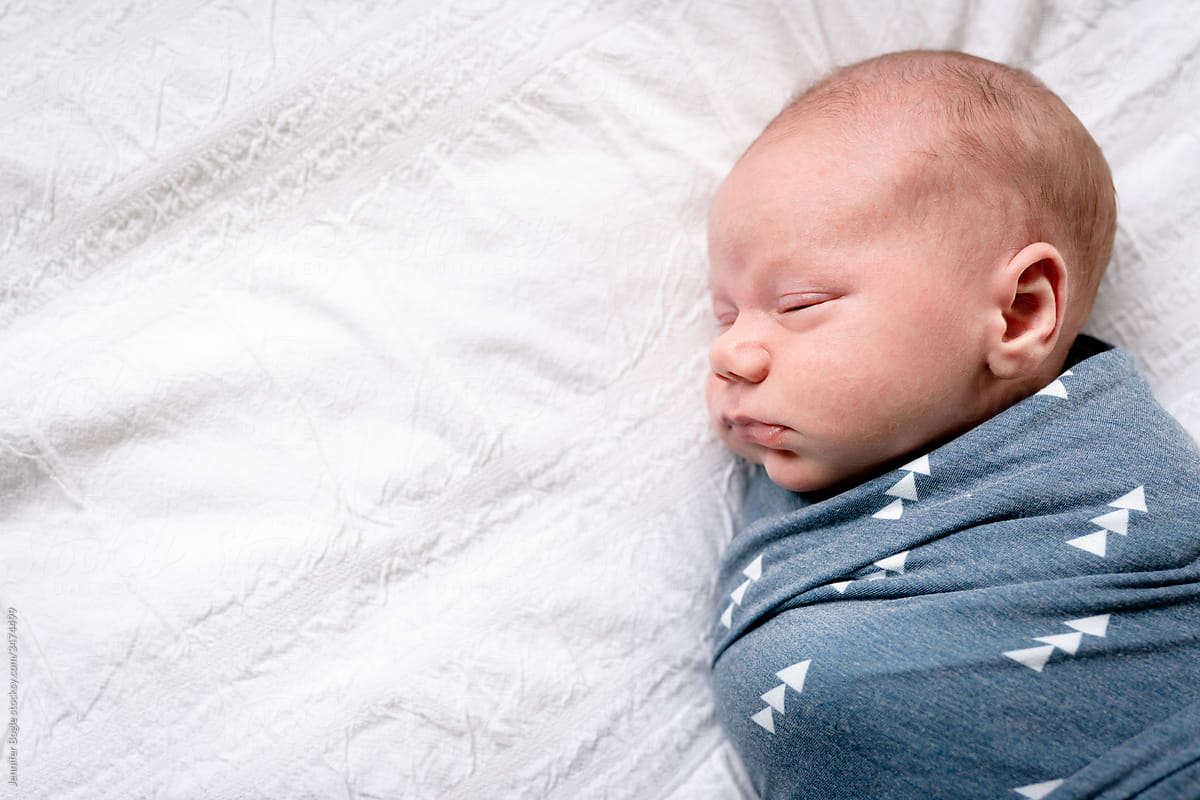 Profile of sleeping newborn baby