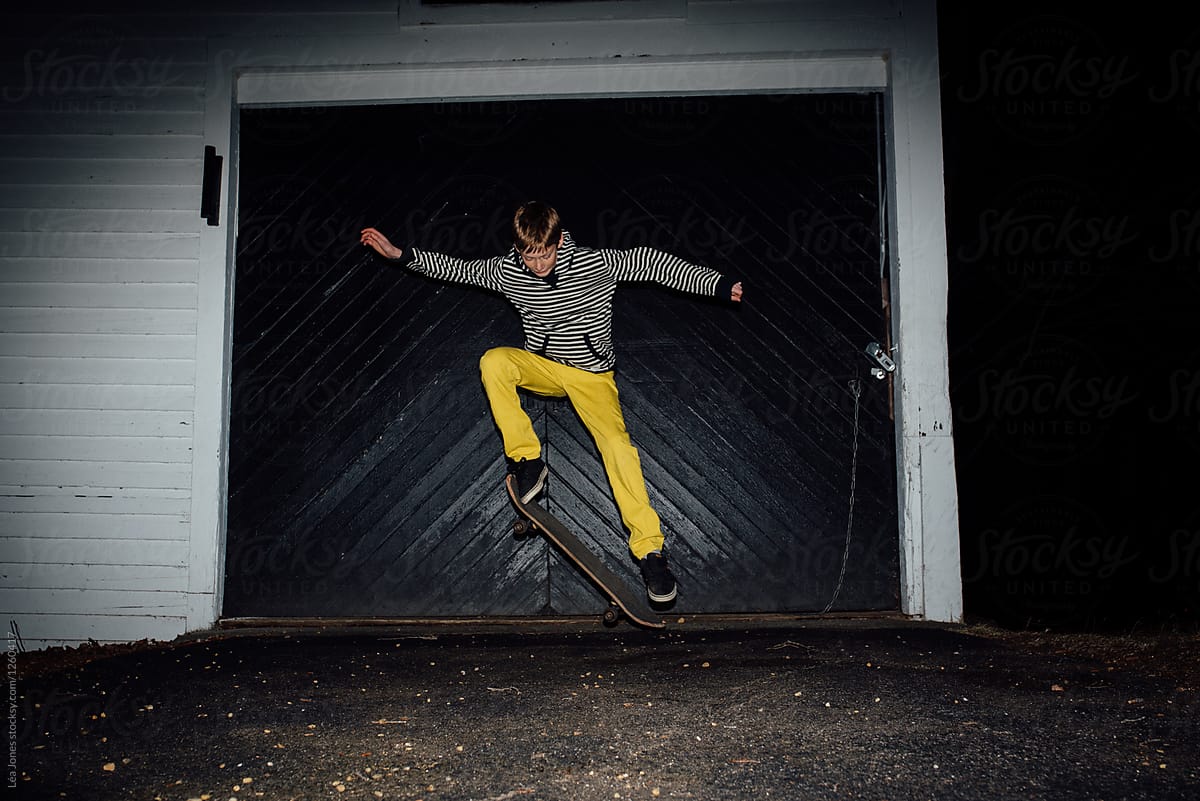 teenager and skateboard