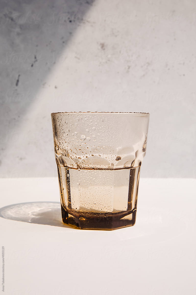 Brown cocktail glass