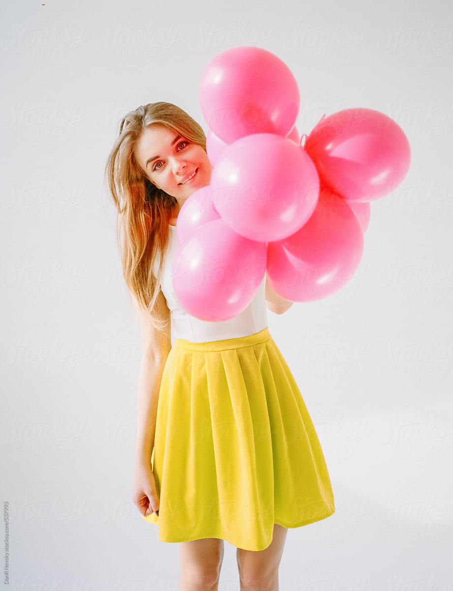 Beautiful Girl With Balloons By Stocksy Contributor Danil Nevsky