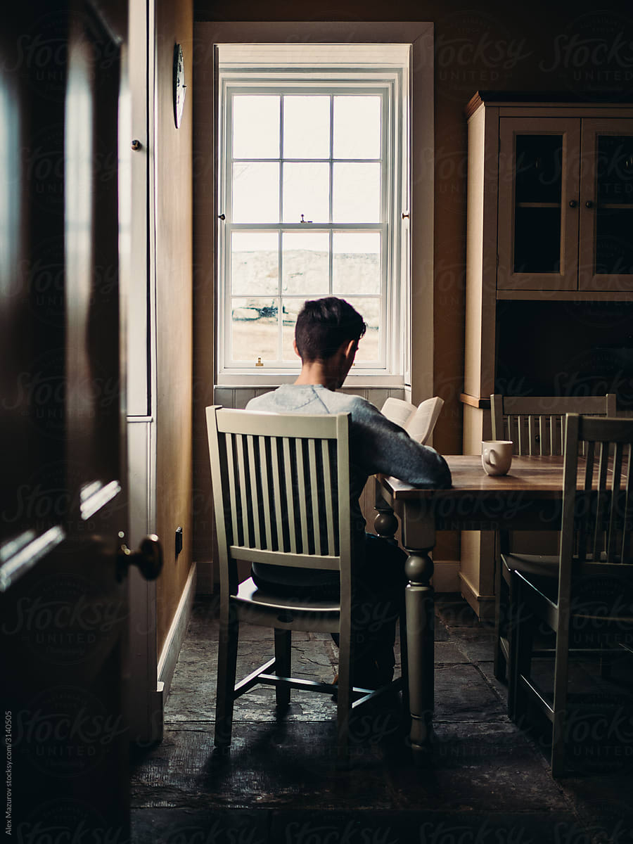 A self-portrait on the cosy kitchen