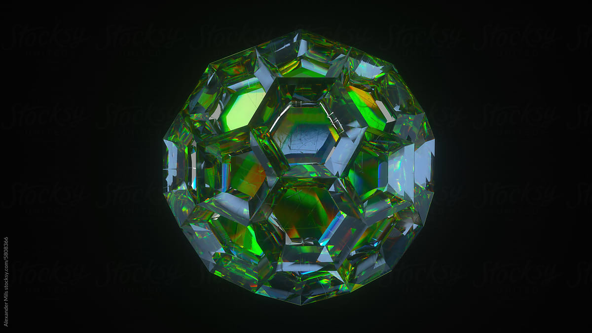 Green Abstract Crystal Ball