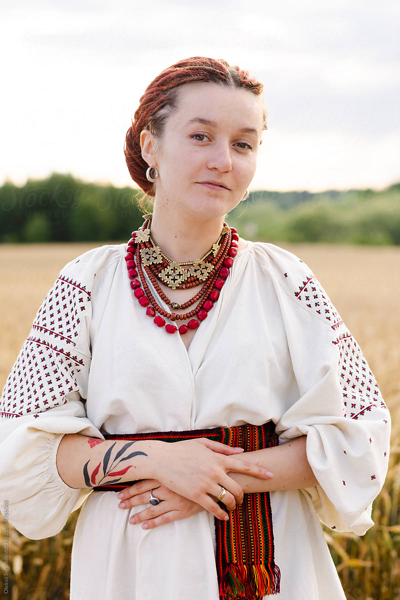 Girl in Ukrainian traditional clothes