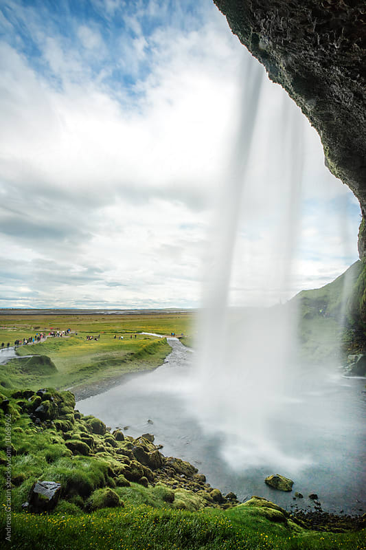 Icelandic waterfall Seljalandsfoss