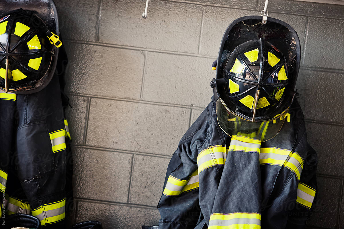 Firehouse: Helmets and Jackets Ready To Be Worn