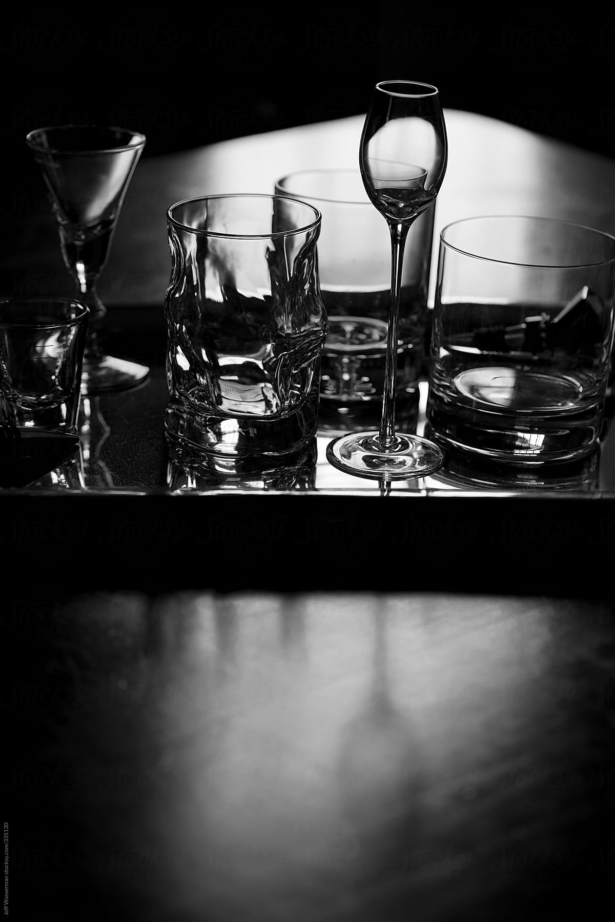 Arrangement of Cocktail Glassware