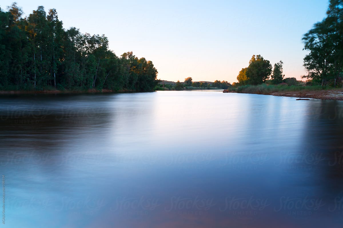 Long exposure photography of a river